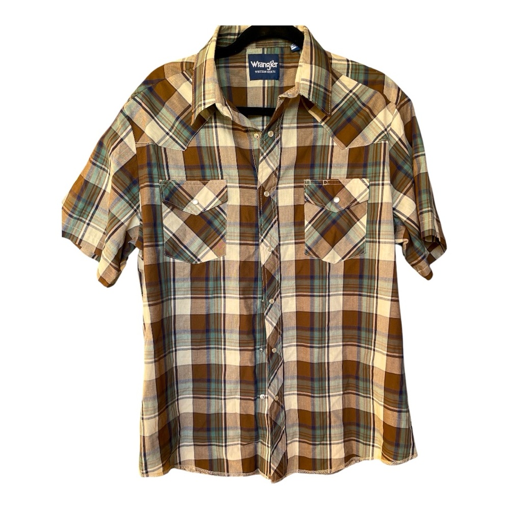 Wrangler Pearl Snap Button Front Western Shirt (Vintage) Size Large